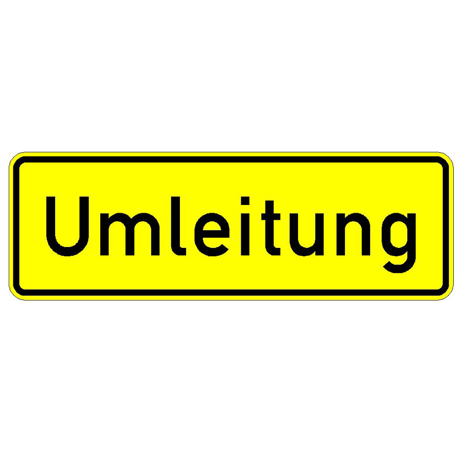 Verkehrszeichen (457)-  StVO Umleitungsankündigung, Retroreflektierend RA2 ausgerüstet