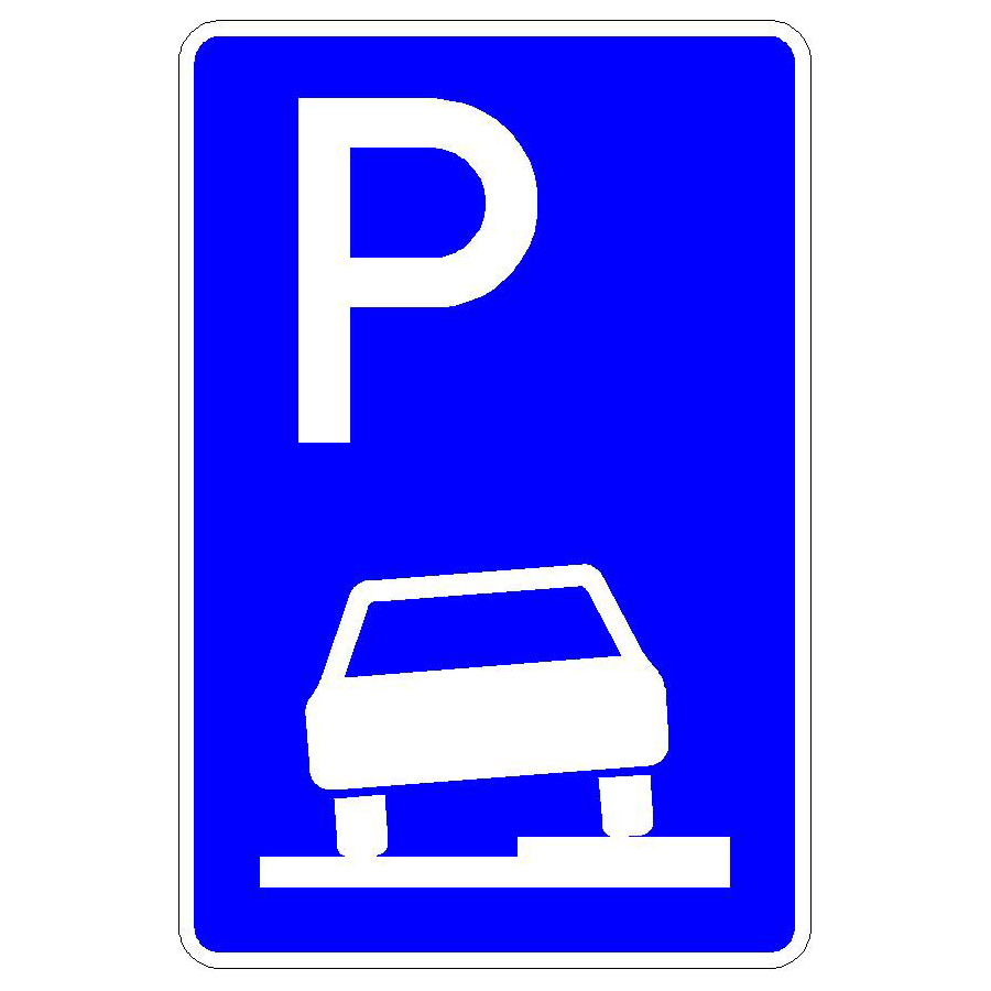 Verkehrszeichen (315-55) - StVO Parken auf Gehwegen