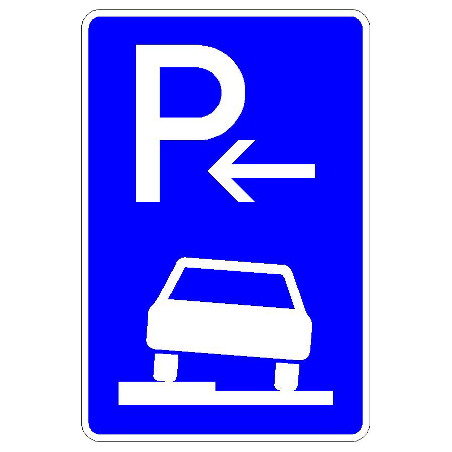 Verkehrszeichen (315-52) - StVO Parken auf Gehwegen (Ende)