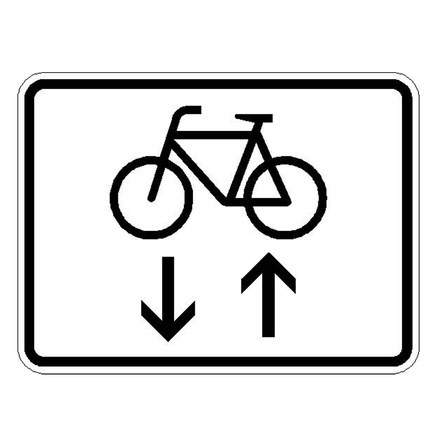 Verkehrszeichen (1000-33) - StVO Radfahrer im Gegenverkehr