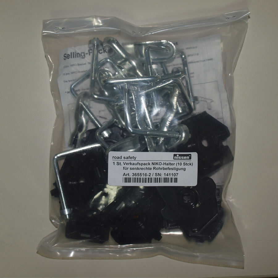 Verkaufspack bestehend aus 10 NiKo-Haltern 365 516-1 und 1 NiKo-Schlüssel
