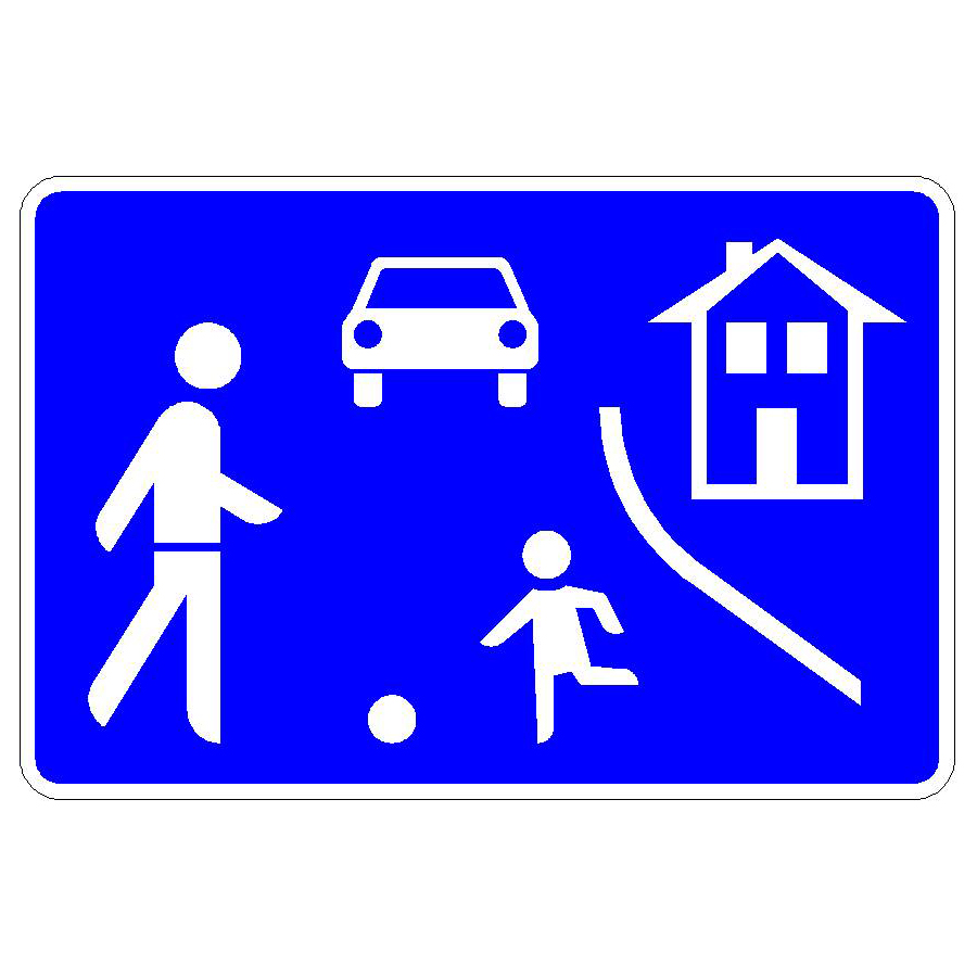 Verkehrszeichen (325) - StVO Beginn eines verkehrsberuhigten Bereiches