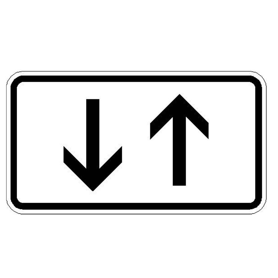 Verkehrszeichen (1000-31) -StVO Beide Richtungen, zwei gegengerichtete senkrechte Pfeile