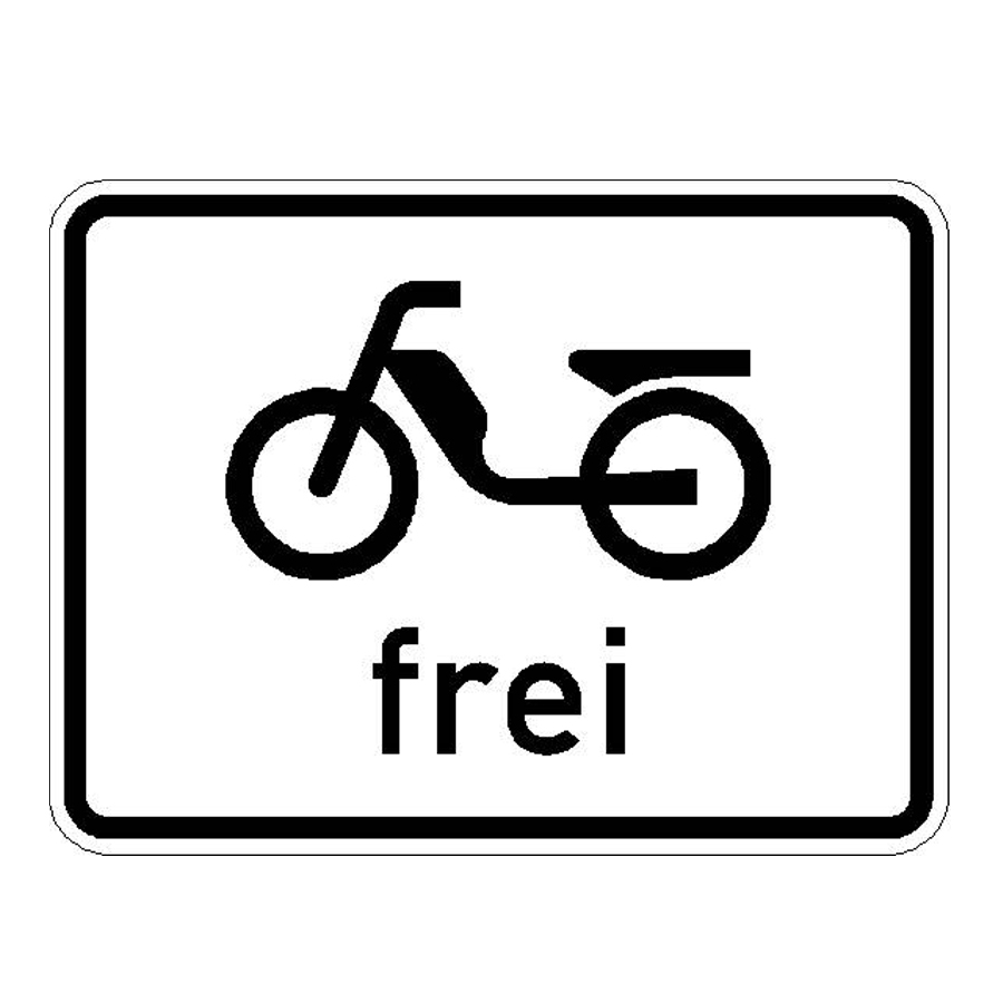 Verkehrszeichen (1022-11) -STVO StVO Mofas frei