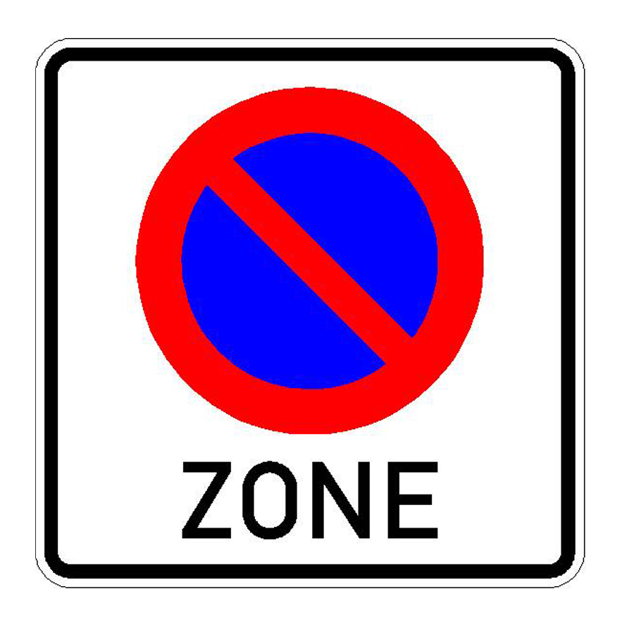 Verkehrszeichen (290) -  StVO Eingeschränktes Halteverbot für eine Zone