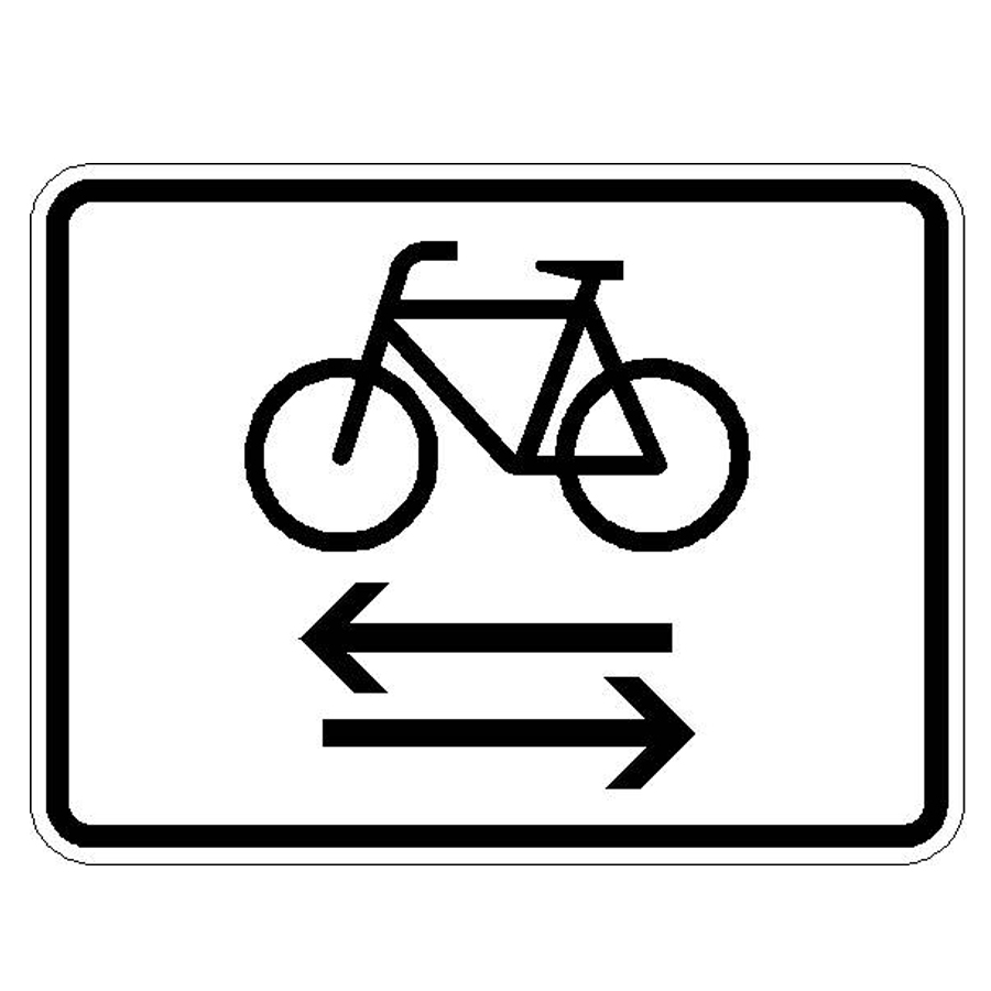 Verkehrszeichen (1000-32) -StVO Radfahrer kreuzen von rechts und links