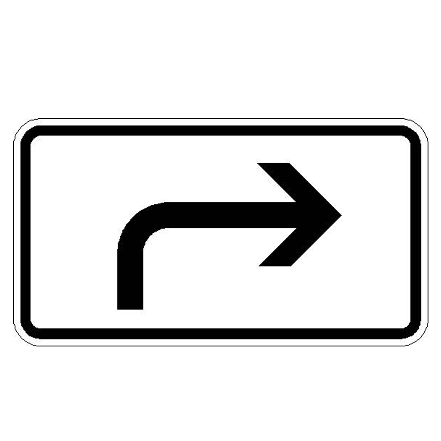 Verkehrszeichen (1000-21) - StVO Richtung der Gefahrenstelle, rechtsweisend