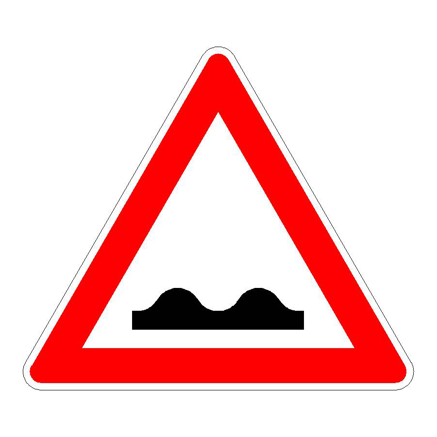 Verkehrszeichen (112) - StVO Unebene Fahrbahn