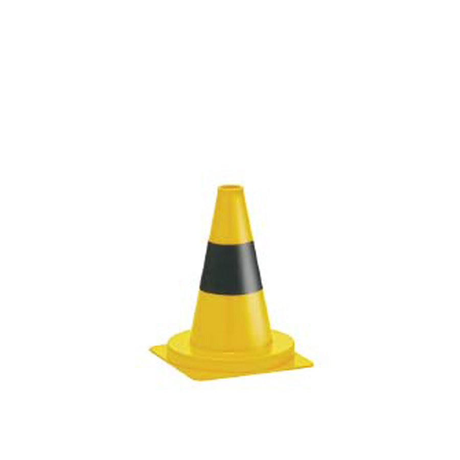 Leitkegel "Titan 180" , 320 mm, 0,45 kg, gelb mit einem schwarzen Streifen