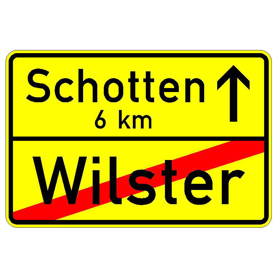 Verkehrszeichen (310) - StVO Ortstafel (Vorderseite)Retroreflektierend, RA2 ausgerüstet