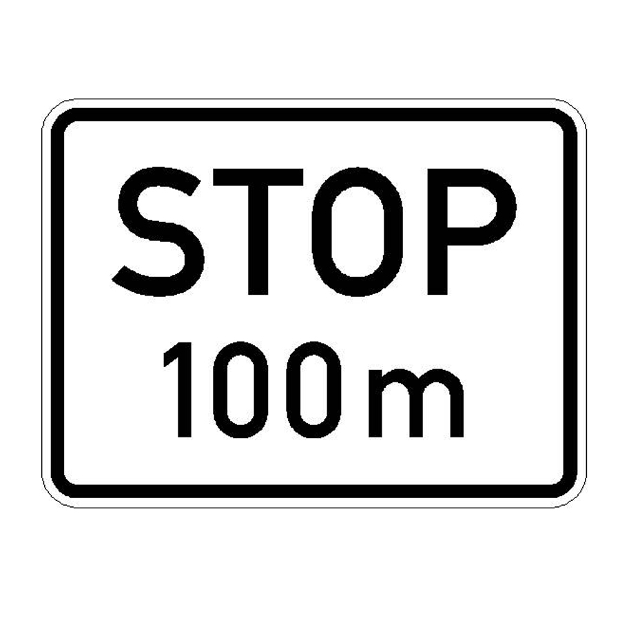 Verkehrszeichen (1004-31) - StVO Halt nach 100 m