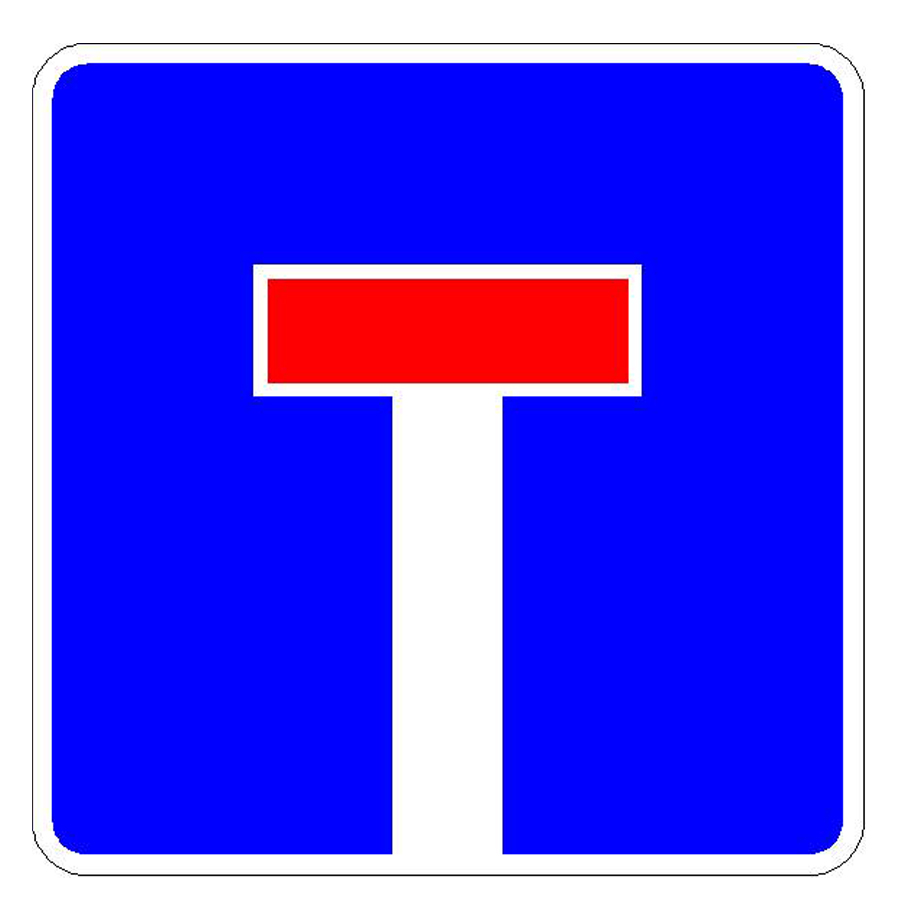 Verkehrszeichen (357) - StVO Sackgasse