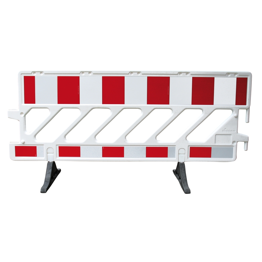 Mobile Absperrschranke aus Kunststoff Folientyp rot/weiß Typ RA2 B