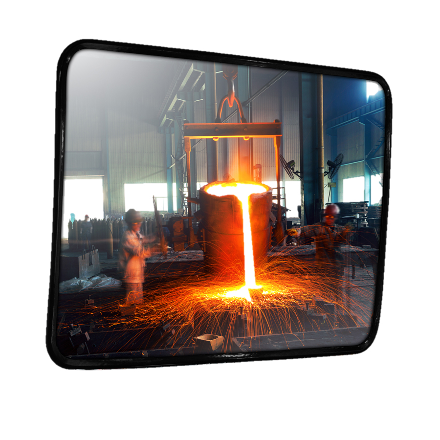 Edelstahlspiegel aus INOX,45 x 60 cm