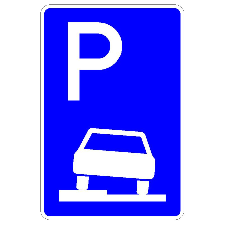 Verkehrszeichen (315-50) - StVO Parken auf Gehwegen