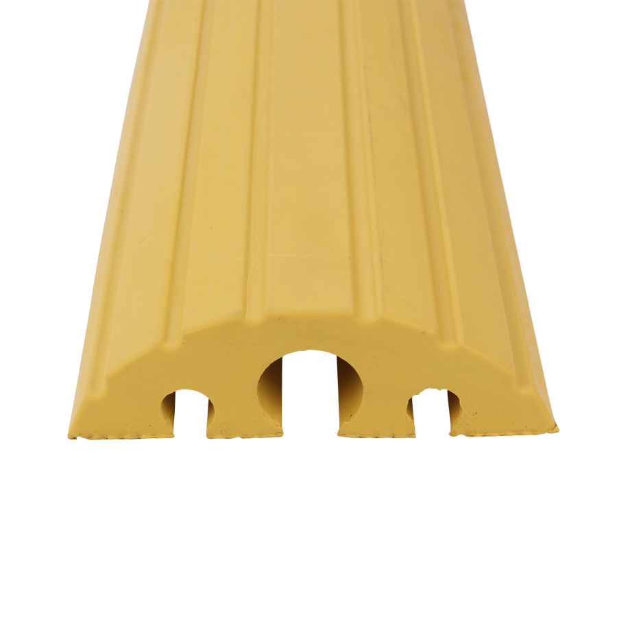 Kabelbrücke gelb, aus Gummi nach unten offen