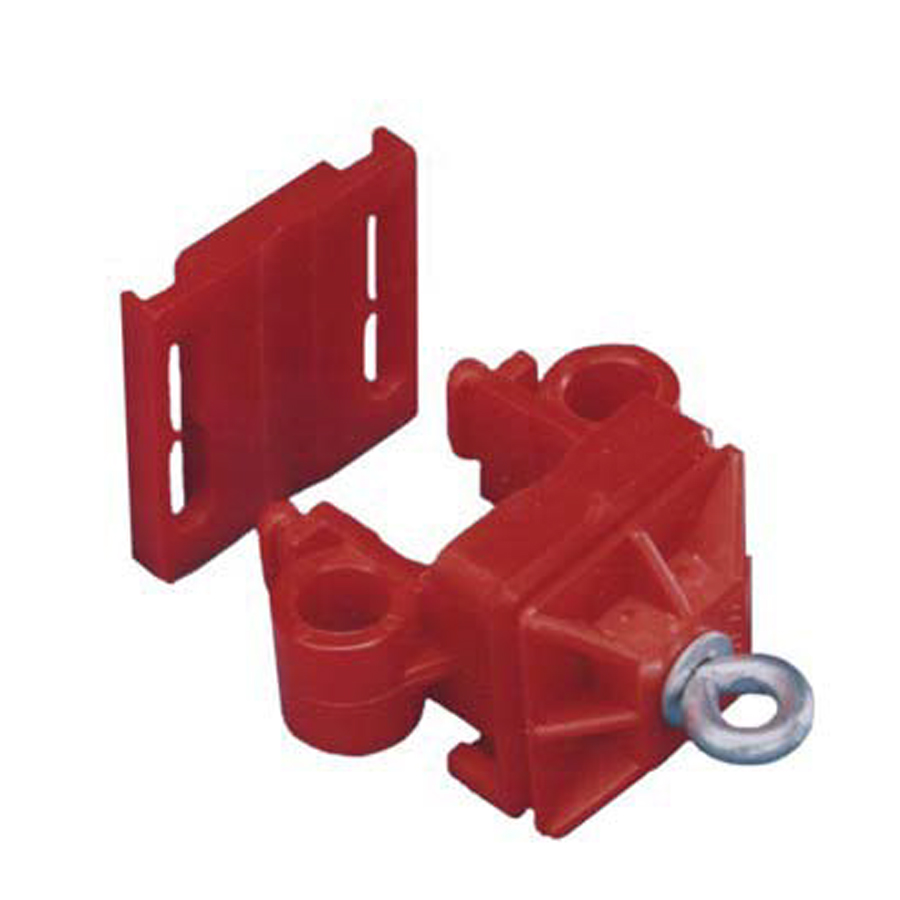 Klemmschelle Typ K0, rot ,zum Öffnen, mit 2 Ösen,ca. Ø ca. 15 mm