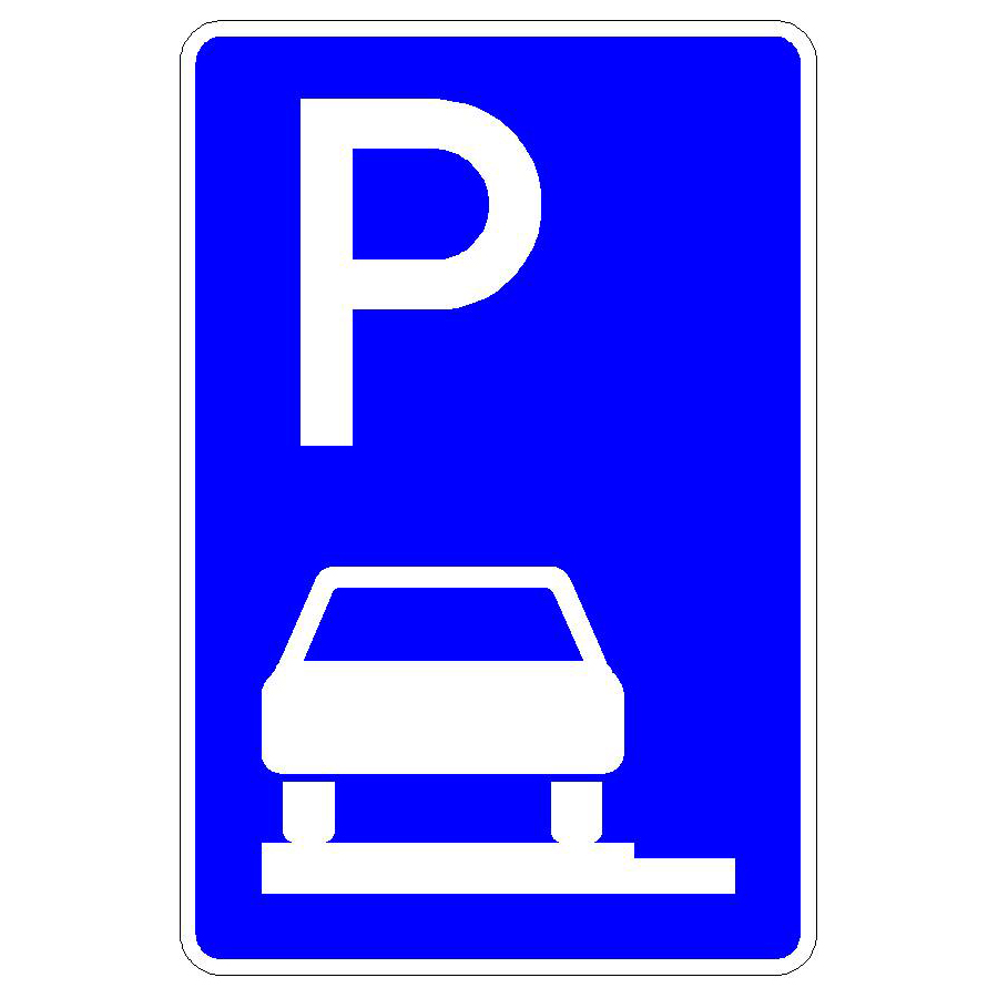 Verkehrszeichen (315-60) - StVO Parken auf Gehwegen