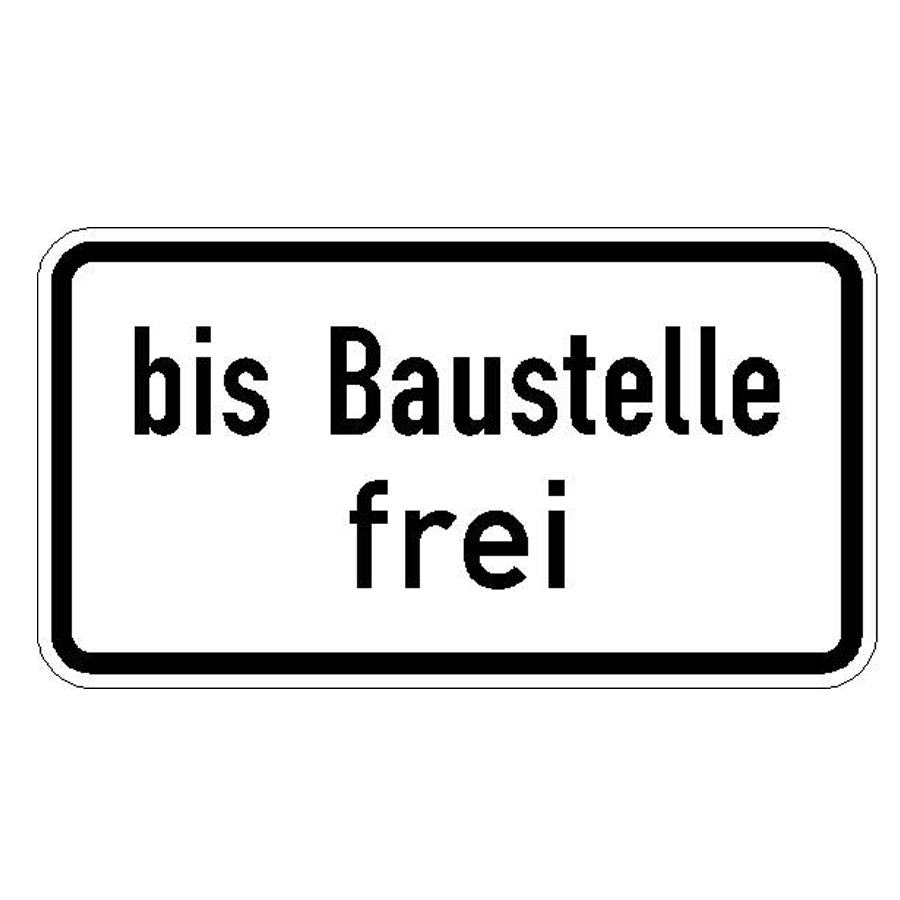 Verkehrszeichen (1028-31) -STVO  bis Baustelle frei 