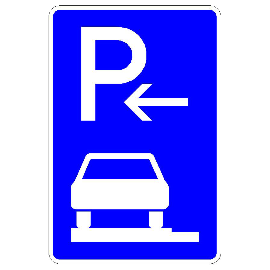 Verkehrszeichen (315-62) - StVO Parken auf Gehwegen (Ende)