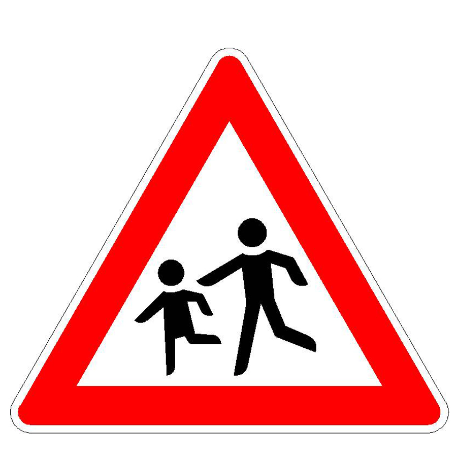 Verkehrszeichen (136-10) - StVO Kinder (Aufstellung rechts)