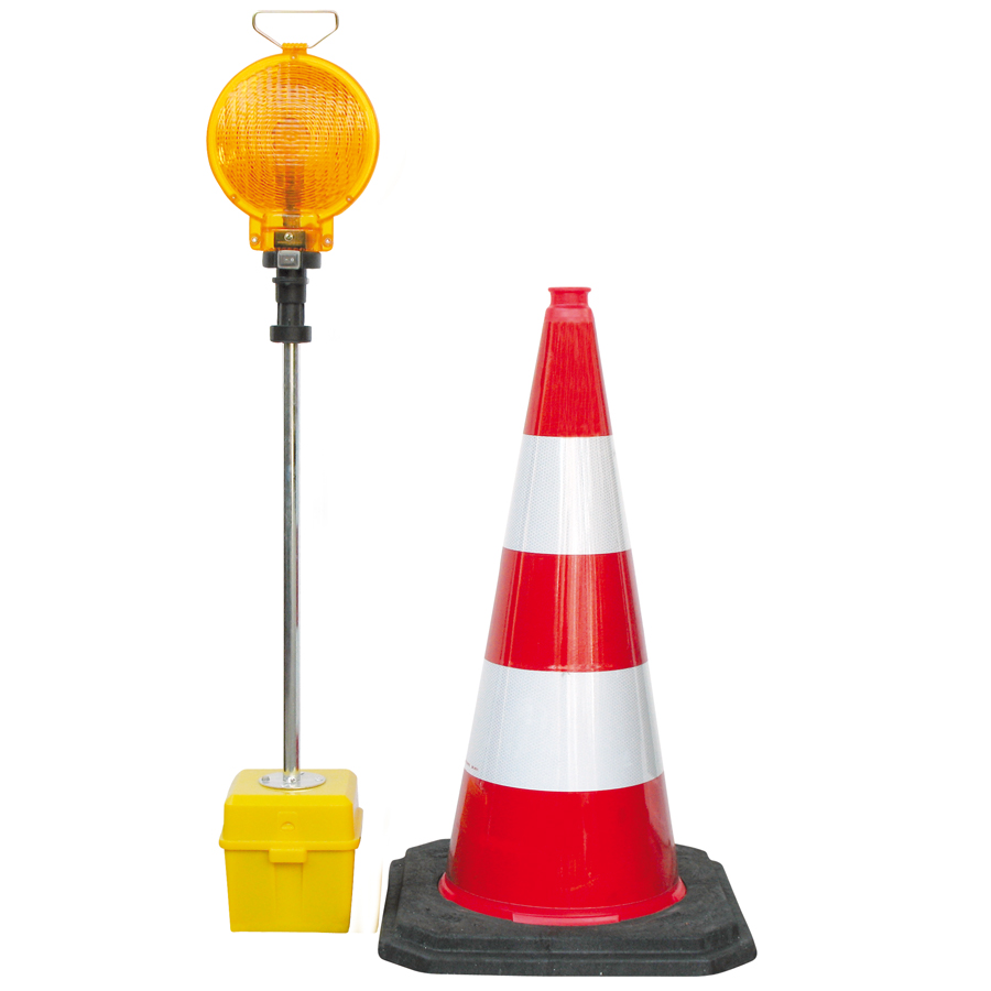 Leitkegelleuchte 200 LED-Blitz Typ 620-LK, 6 V, einseitig gelb,