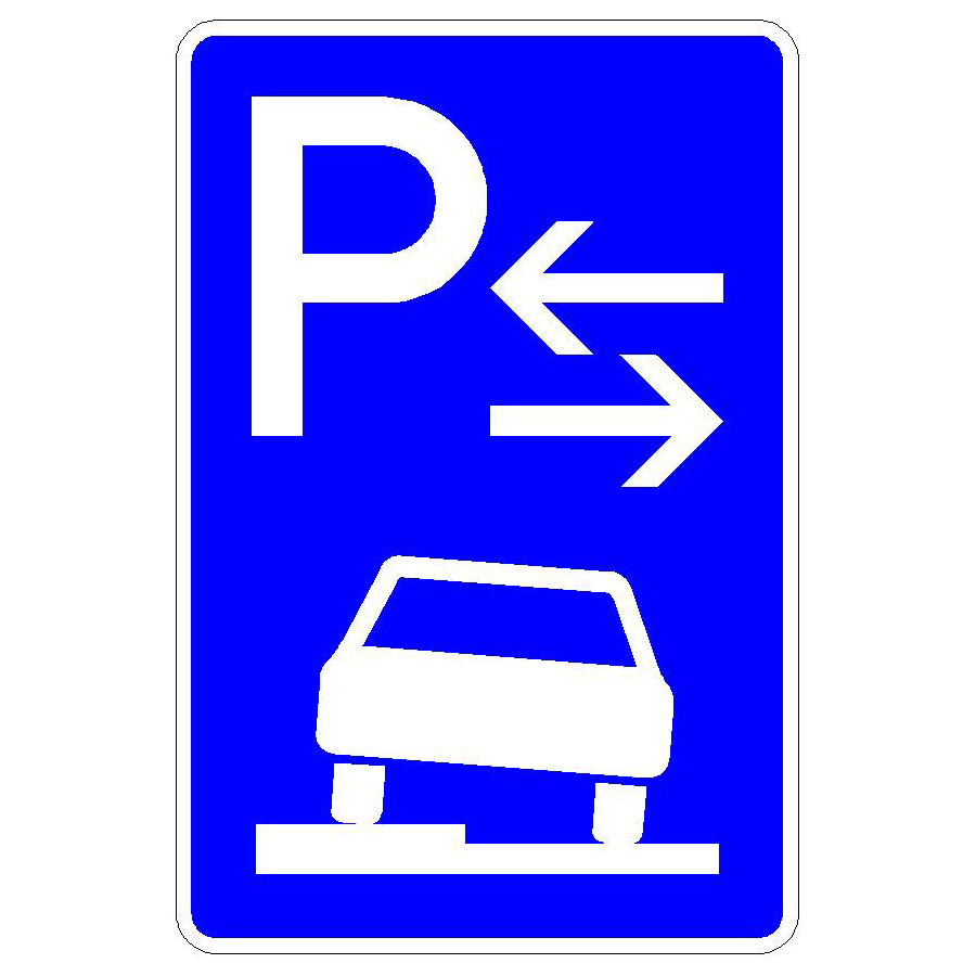 Verkehrszeichen (315-53) - StVO Parken auf Gehwegen (Mitte)