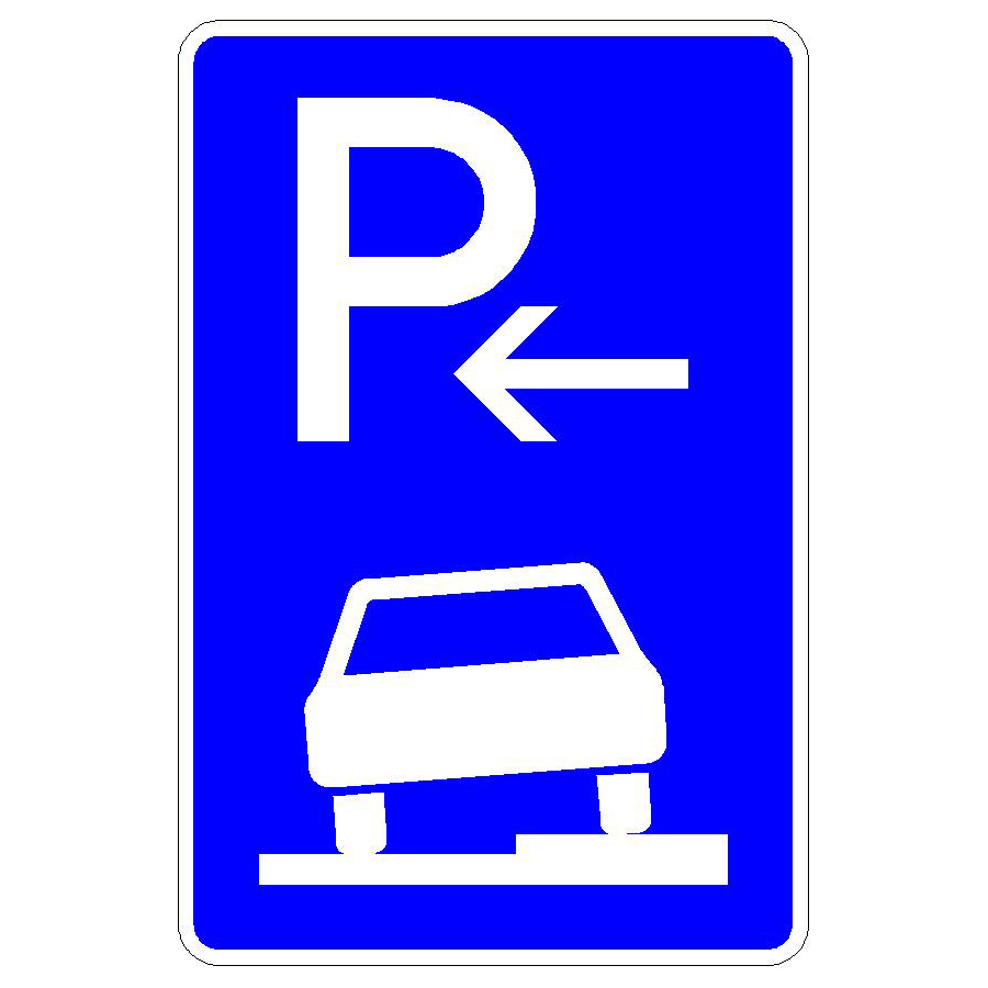 Verkehrszeichen (315-56) - StVO Parken auf Gehwegen (Anfang)
