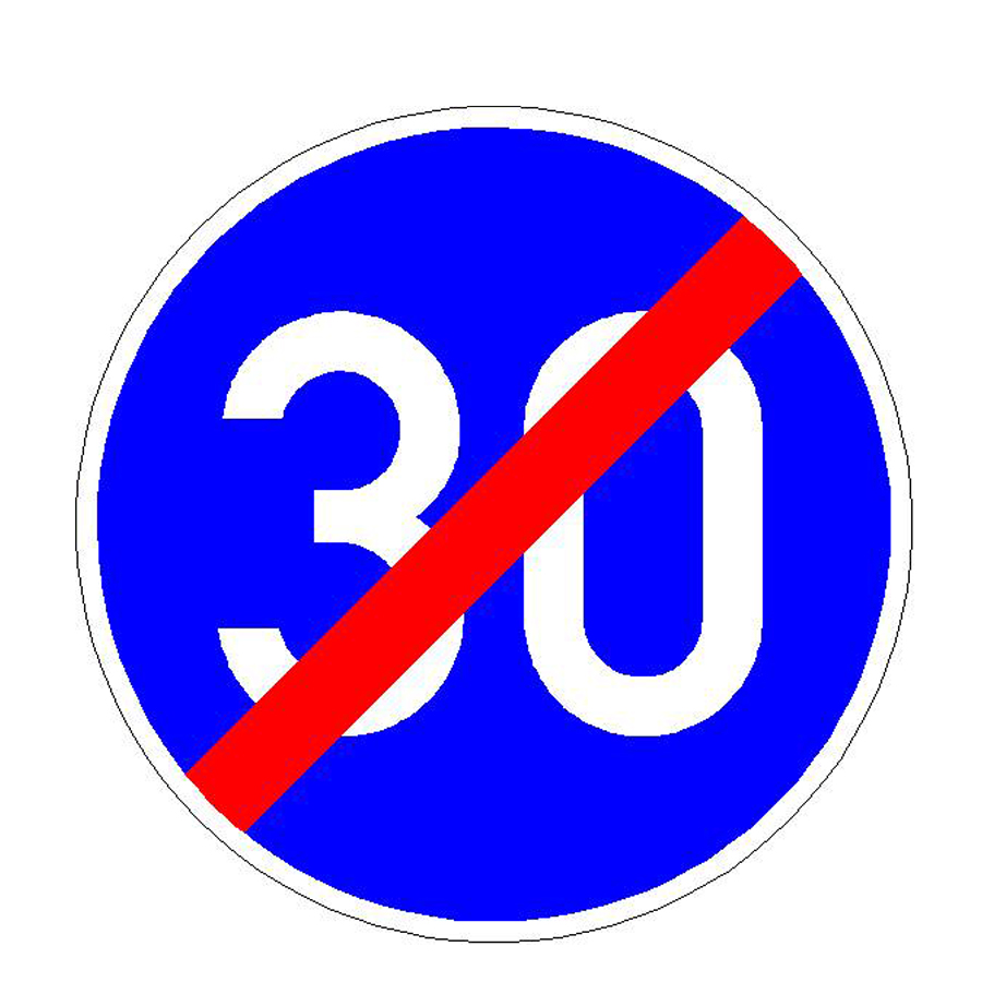 Verkehrszeichen 279 - StVO Ende der vorgeschriebenen Mindestgeschwindigkeit 