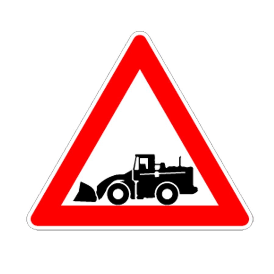 Kinder Baustellenschild Motiv: Radlader