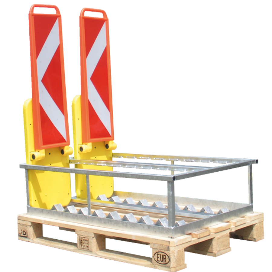 Transport- u. Lagerbox für bis zu 20 horizont klemmfix Sicherheits Klapp-Baken