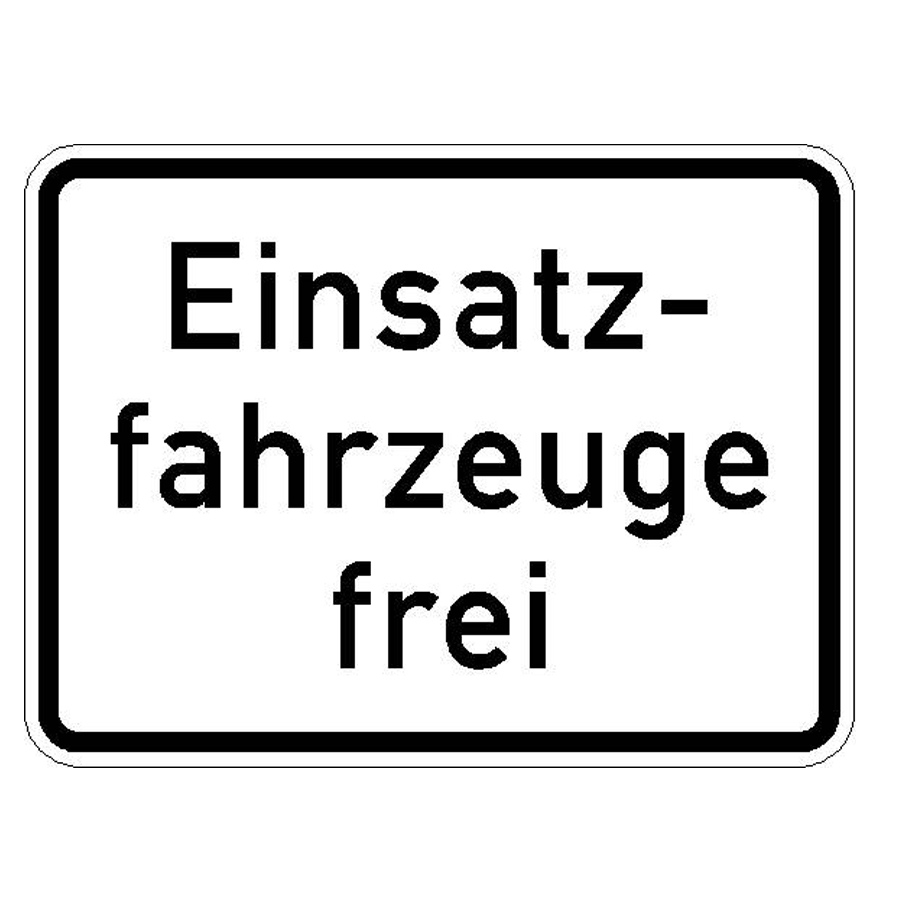 Verkehrszeichen (1026-33) -STVO Einsatzfahrzeuge frei 