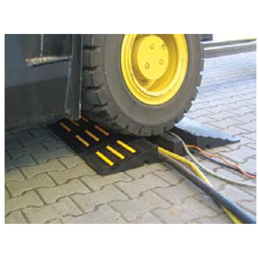 Schlauch- und Kabelbrücke gelb