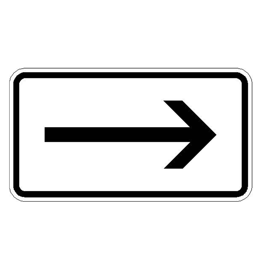 Verkehrszeichen (1000-20) - StVO Richtung rechtsweisend
