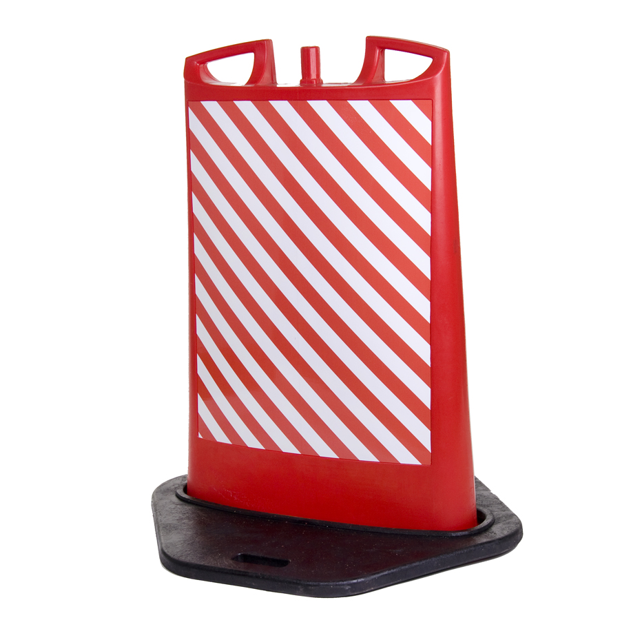 Transportabler  Rammschutz rot-weiß