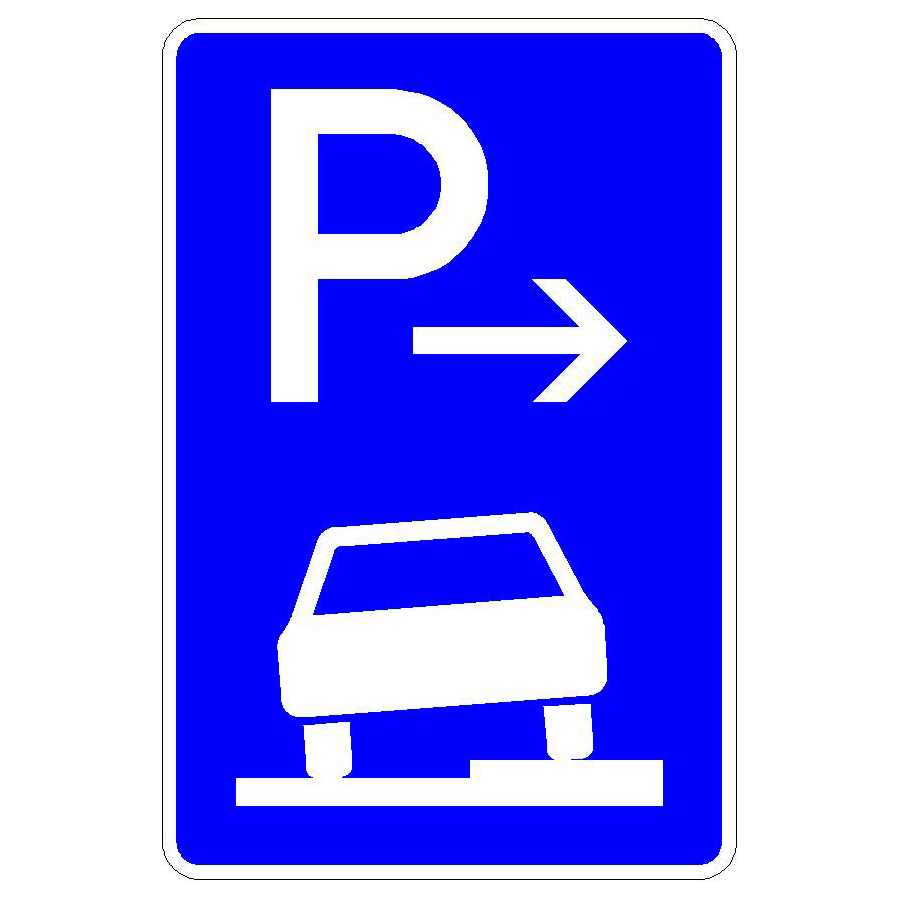 Verkehrszeichen (315-57) - StVO Parken auf Gehwegen (Ende)