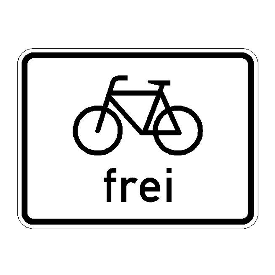 Verkehrszeichen (1022-10) - StVO Radfahrer frei