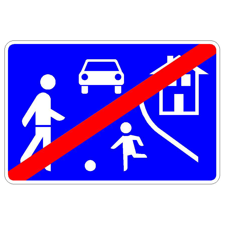 Verkehrszeichen (326-50) - StVO Ende eines verkehrsberuhigten Bereiches